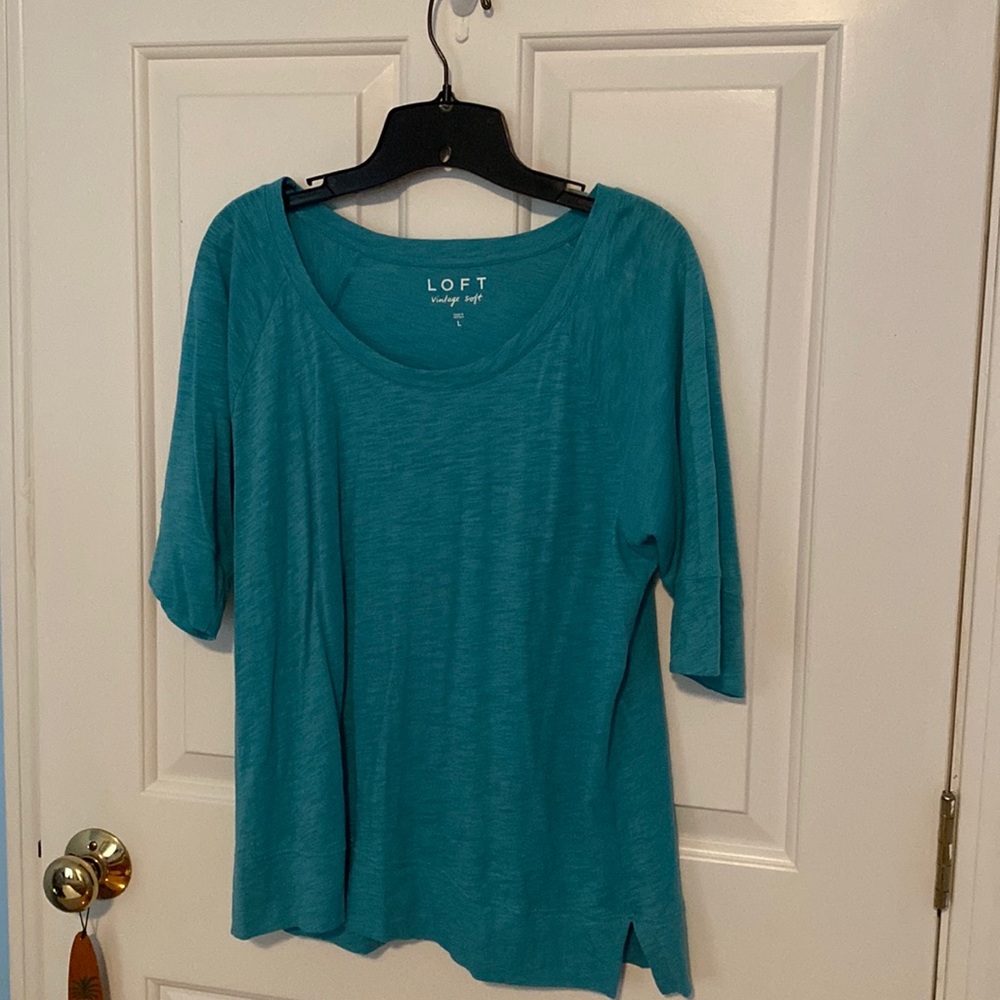 Teal Elbow Length Sleeve Shirt (NWOT)